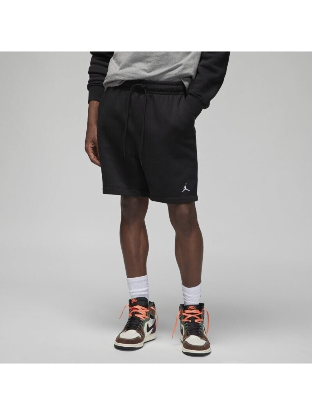 Jordan Mens Brooklyn Fleece Activewear Shorts Black M